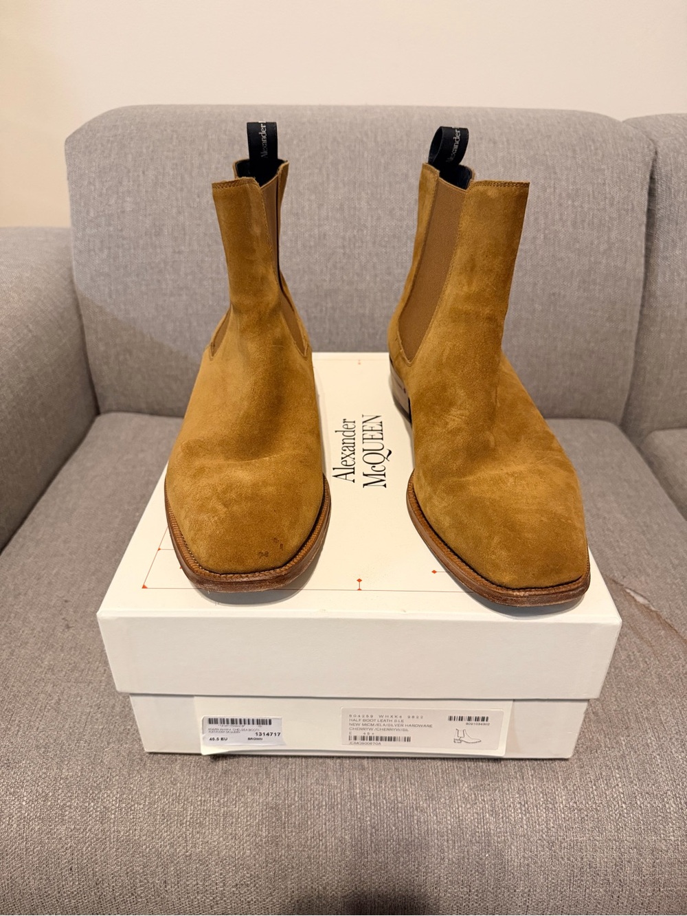 Alexander McQueen Men’s Suede Chukka Boots - Tan
